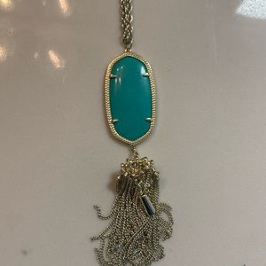 Kendra Scott turquoise stone gold Rayne necklace